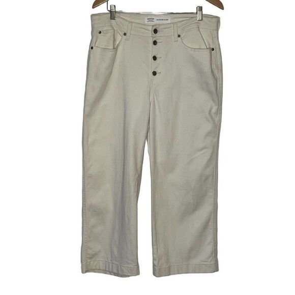 Levi's Denim - Levi Strauss Women's High Rise Wide Leg Crop Button Fly Off White Denim Size 14